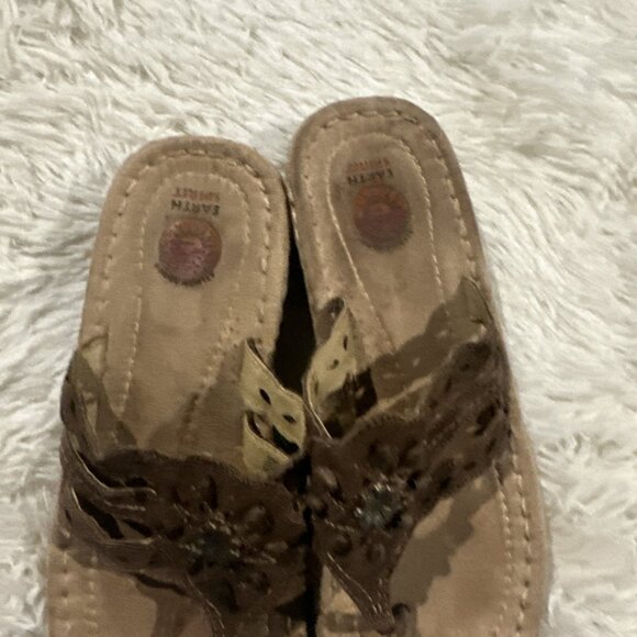 Earth Spirit womens boho strappy sandals size 9 leather upper - Picture 3 of 10